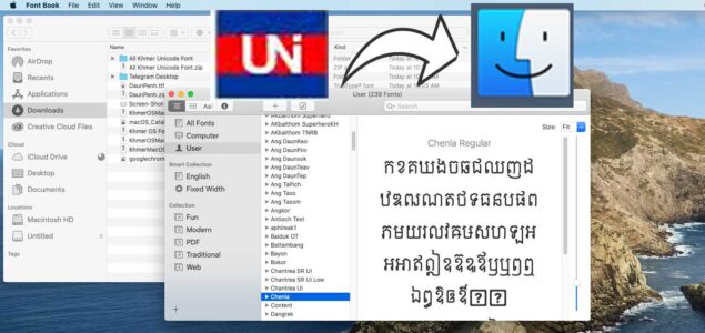 install font Khmer on macOS