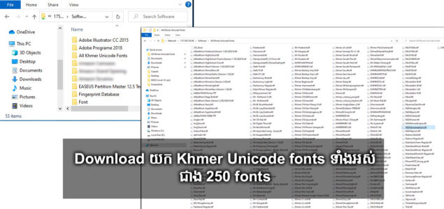 Download all Khmer Unicode fonts